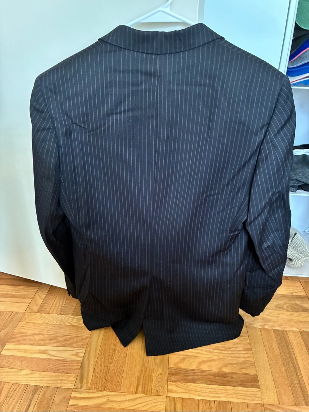 Jones Men's Pinstripe Two-Button Blazer - Black - Picture 3 of 4